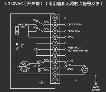 220VAC開關(guān)型<a href='http://www.tangguohezi.cn/Product/diefa/diandongdiefa/' target='_blank'>電動<a href='http://www.tangguohezi.cn/Product/diefa/' target='_blank'>蝶閥</a></a>接線圖